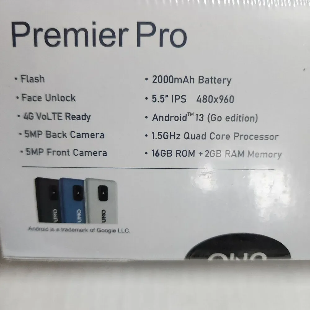 UNO Premier Pro Smartphone Black NWT